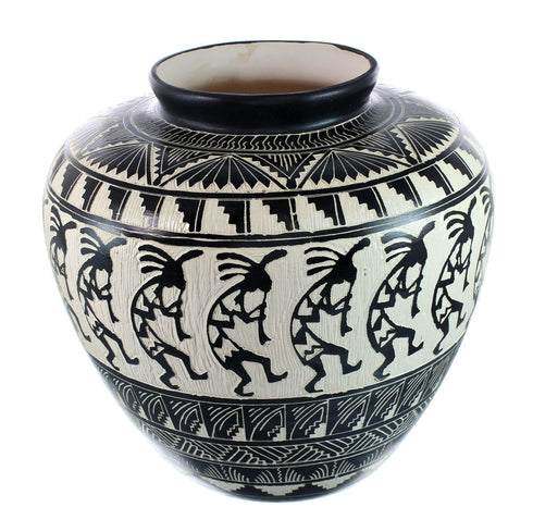 Native American Navajo Kokopelli Hand Crafted Pottery JX130439